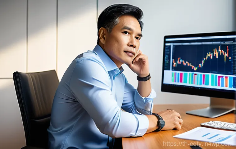 주식 투자에서의 파생상품 소개 - A diverse group of three Thai investors (two men, one woman, ranging from 30s to 50s), all professio...