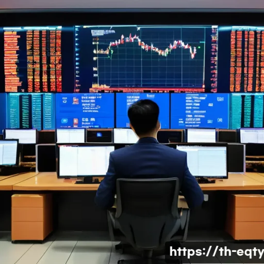 주식 투자에 대한 개인적인 경험 공유 - A detailed modern Thai stock market trading scene inside the Stock Exchange of Thailand (SET) buildi...
