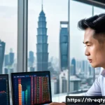 Home 20 주식 투자에서의 실수 사례 분석 - A professional Thai investor in a modern office setting, analyzing stock charts on multiple computer...